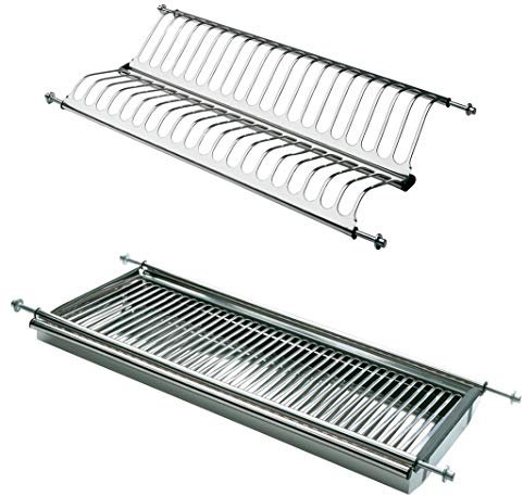 LMG Escurridor de Platos y Vasos Acero Inoxidable para Muebles de Cocina (500)