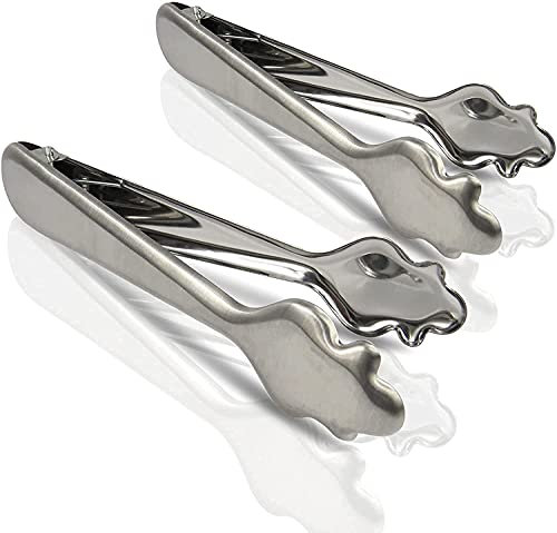 Lot de 2 pinces à glaçons en acier inoxydable 18 cm