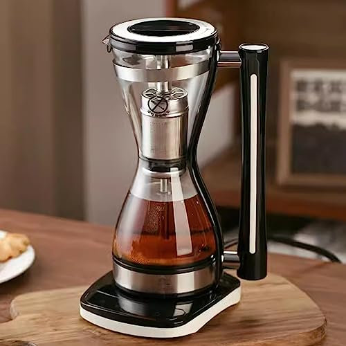 Siphon kaffebryggare, elektrisk kaffebryggare i glas med sifon, med separat bas, rostfritt stålfilter, pekpanel, kapacitet 240 ml, gör 1-3 koppar