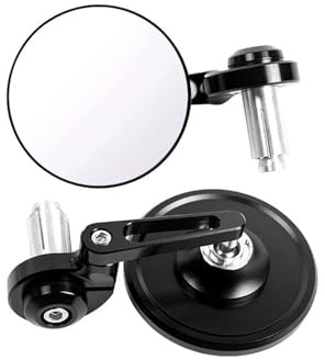 CMGGMKEZDP pour Z900rs Moto Bout De Guidon Rétroviseurs Latéraux Ronds Rétroviseur de Moto(A Clear Glass)