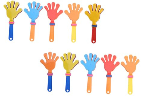 Anneome Giocattoli che Battono le Mani per Feste 10 Pezzi in Plastica Colorata Bambini Bomboniere Divertenti per Compleanni Eventi Sportivi e Carnevale Colore Casuale
