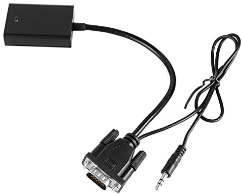 Bamjour Adaptador Vga a, Vga a a con Cable de Doble Chip a para Audio y Vídeo