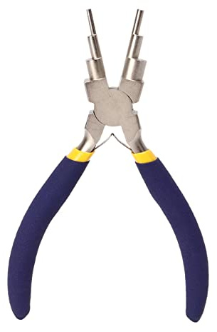 Pinza per cauzione a 6 passaggi Pinza per piegare il filo di acciaio al carbonio con impugnatura ergonomica multifunzionale Gioielli fai da te