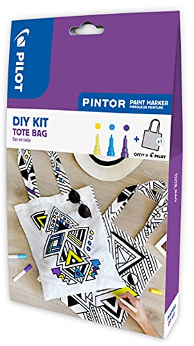 PILOT PINTOR DIY Set Fashion Bag (tre kreativa märkpennor + jutepåse)