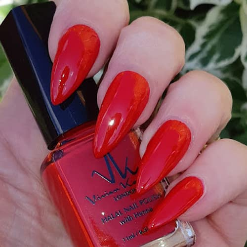 Esmalte de uñas permeable Vivien Kondor Henna Halal Ha18 Imperial Red 11 ml