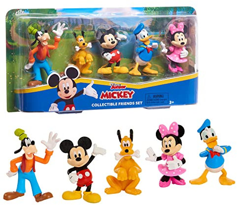 Just Play Disney Junior Mickey Mouse Collectible Figures Set Age 3+, 5 Pack, 3 Inch Collectable Figures, Kids Toys Ages 3+