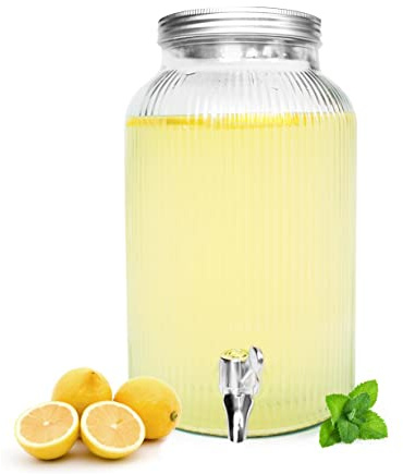 Sendez Getränkespender 5 Liter mit Zapfhahn aus Edelstahl Wasserspender Saftspender Dispenser