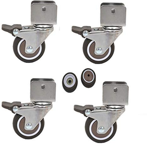 Zlovne Set 4 STK Lenkrollen,Möbelrollen,Strandkorbrollen,U-förmige Befestigungsplatte,22mm/25mm,Geeignet für Möbel,Computertische und Stühle (Splint 20mm)