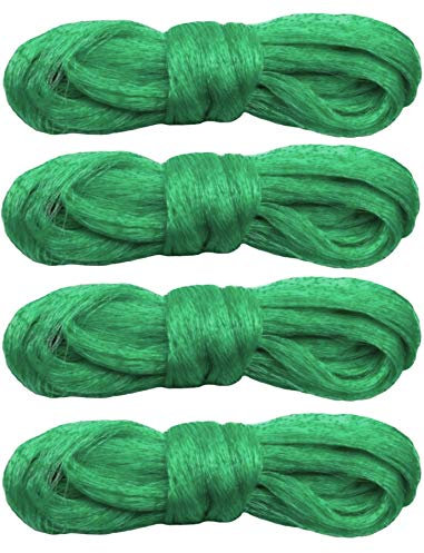 O&W Security Juego de 4 redes de protección para pájaros y gatos, red aves y árboles frutales malla estrecha y robusta resistente a UV intemperie 4x5m, color verde