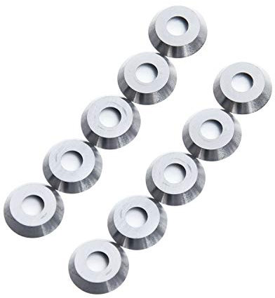 TANGDIAABBCC 10Pcs 12mm Round Carbide TiAlN Ball End Wood Turning Milling Cutter Inserts