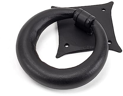 From The Anvil Matt Black Ring Door Knocker