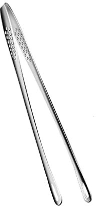 RTHGTFQZ Pinze Cucina Pinze Alimentari in Acciaio Inox, pinze di Servizio for antipasti, Dessert, insalate, Piccoli Guscio for vongole, Barbecue e Cucina (Argento), Dimensioni: 28 cm