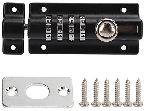 Zahlenschloss mit 4 Ziffern, Hochwertige Zinklegierung, Bolzen mit 10 Mm Durchmesser, Solider Griff, Einwegschraube, Einteiliges Formteil, Mechanisches Codeschloss für Haustüren