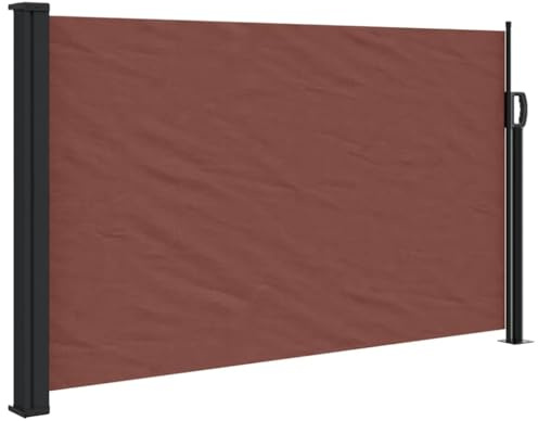 vidaXL Auvent latéral rétractable Marron 117x300 cm