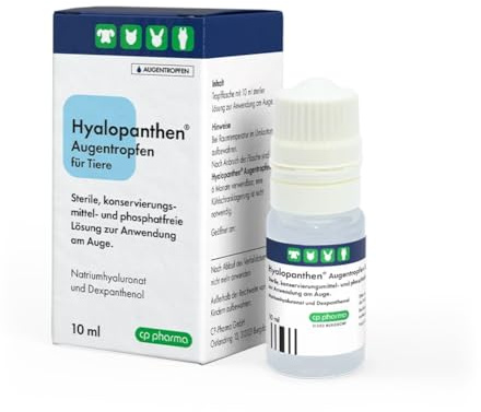 cp-pharma Hyalopanthen Augentropfen | 10 ml | Augentropfen für Tiere | Mit Hyaluronsäure & Dexpanthenol