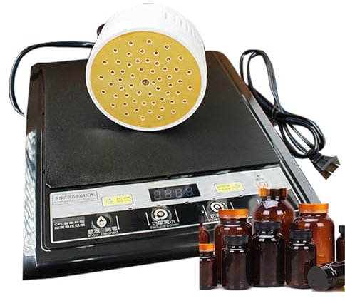 PLABNK Aluminum Foil Heat Sealer, 500-1000W Adjustment, Diameter: 20-80mm, Time Control/Fast Sealing Process, Automatic Counting, Inductive Handle Switch, for Fruit Juice Drinks,A