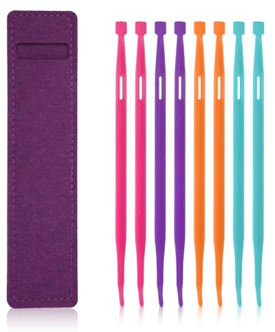 8st That Purple Thang Syverktyg, Mångsidiga Sömnadsstilettverktyg med Förvaringsväska Bärbara Sömnadstillbehör Praktiska Sömnadstillbehör för Sömnadsprojekt (4 Färger)