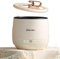 Hdylianx Japanese Mini Electric Rice Cooker with Steamer Basket for 1-3 People,1.8L Auto Keep Warms colored food grades non -stick internal pot food for Cooking Rice, Porridge, and Soup (Cream Color)