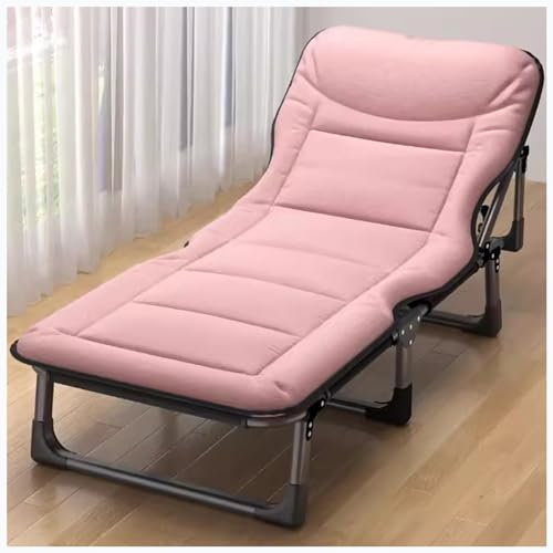 Faltbarer Strandstuhl mit verstellbarer Rückenlehne, gepolsterten Kissen und Kopfstütze, tragbar und leicht, D190 x 68 cm, für Reisen und Camping