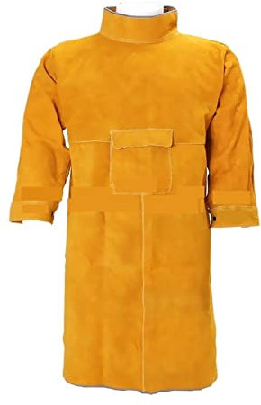 Wärme flammresistente Hochleistungs-Split-Leder-Schweißjacke Anti-Scenging Apron Argon Arc Isolierung Overalls, Schweißzubehör