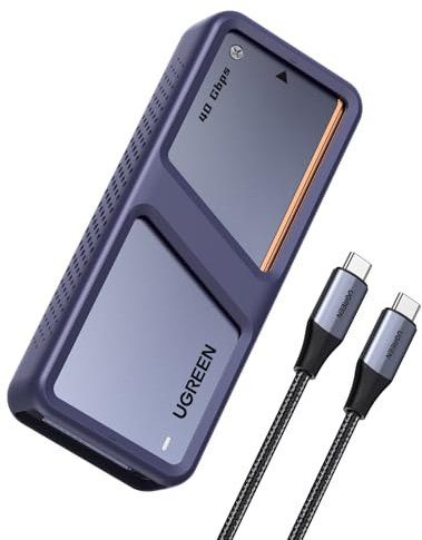 UGREEN 40Gbps M2 SSD Gehäuse mit JHL7440 Chip, USB4 NVMe Gehäuse | USB4 NVMe Gehäuse kompatibel mit USB4 und Thunderbolt4/3, M2 NVMe Adapter nur für 2280, USB C Aluminium SSD Adapter