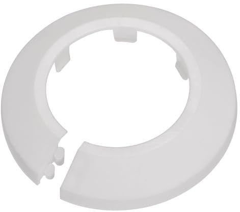 TOP-VIGOR 10 Stück 44 mm Rohrabdeckung Dekoration, einrastende PP-Kunststoff-Rosetten-Rohrmanschette für Wasserleitung, Abflussleitung, WC-Abflussrohr, Wandrohreingang, Dekoration, Zierleiste und
