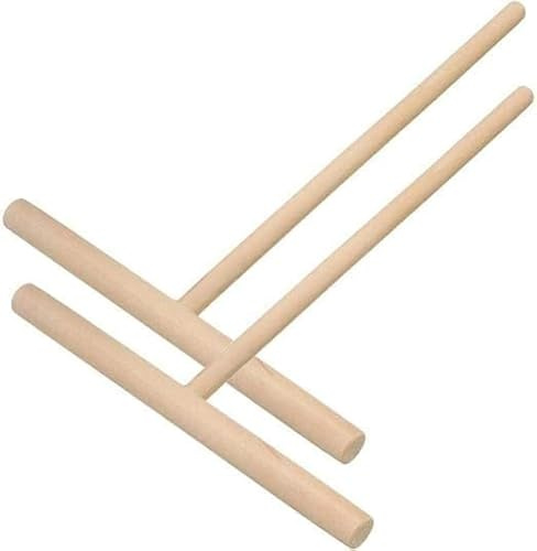 2 Pcs Wooden Crepe Maker Pancake Batter Spreader Stick Kitchen Cooking Utensils Tools for Restaurant Canteen Specially Supplies Practical Treatment Specialty Appliances, Crepe Makers