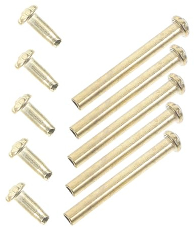 Rivetti per Riparazione Ventaglio Oro, Set 5 Pezzi per Perno | Hand Fan, Rivetti per Ventaglio, Ribattini in Ferro, Hardware di Sostituzione Ventilatore