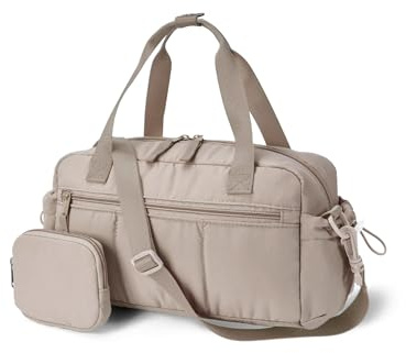 Ceneda Small Gym Bag for Women, Quilted Puffer Tote with Wet Pocket & Coin Purse, Lightweight Mini Sports Travel Duffle with Crossbody Strap, Water-Resistant for Workout, Yoga, Daily Commute