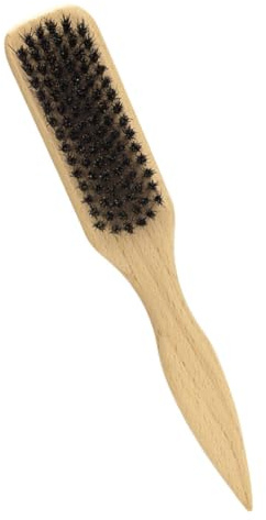 EPIGEIST Bartbürste aus Holz für Männer Kleine Weiche Wildschweinborsten Ergonomischer Griff Multifunktional für Bartstyling Bartpflege und Reinigung für Kurze Gesichtsbehaarung
