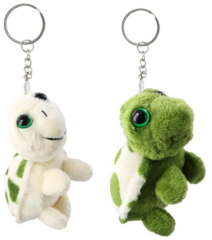 Ziyonix 2 Portachiavi Tartaruga, 8 cm, Portachiavi a Forma di Tartaruga, Grazioso Tartaruga Peluche, Ciondolo a Forma di Tartaruga, Regalo Decorativo o Zaini