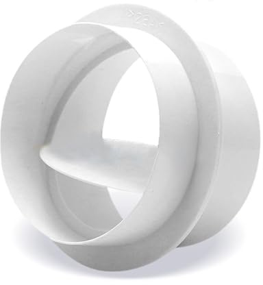 Clapet anti-retour, conduit d'air unidirectionnel, lames de butée de tirage, ventilation de ventilateur en ligne, idéal pour la ventilation de l'air des hottes de cuisinière blanc 150mm