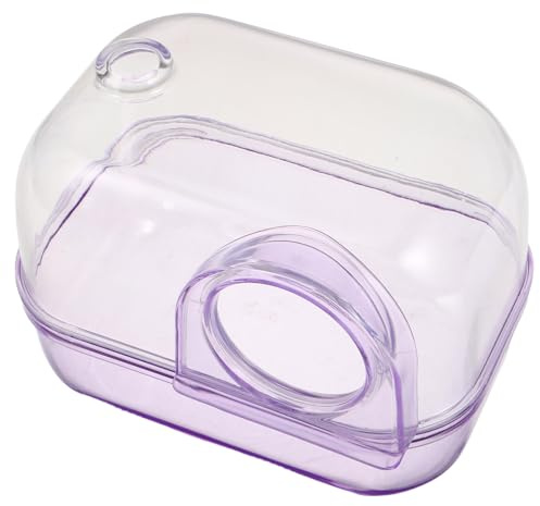 LOORGVEL Transparent Hamster Sandbadskontainer med Splashskydd Kamerainspirerad Design Lätt att och Rymlig för Smådjur Chinchilla och Gerbil
