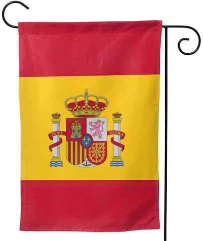 Spanische Flagge, saisonale Gartenflaggen für draußen, langlebig, doppelseitig, Urlaubsdekoration, Hofflaggen