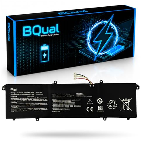 Batterie BQual C31N1905 pour Ordinateur Portable ASUS VivoBook S13 S333 K533F S521FA V533F S14 S433 M433-11,55 V 3400 mAh / 39 Wh Li-ION - Noir