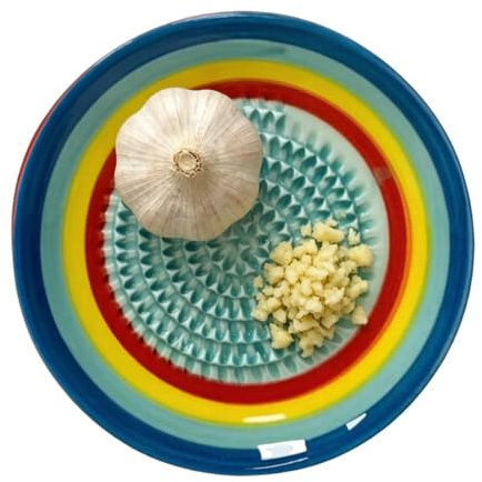 Plato Rallador De Cerámica Para Ajo - Instrumento De Cocina De Material Cerámico - Rallador de jengibre | Para Patatas, Cebollas, Quesos, Verduras, Chocolate, Preparación De Alimentos, Cocina Y Restau