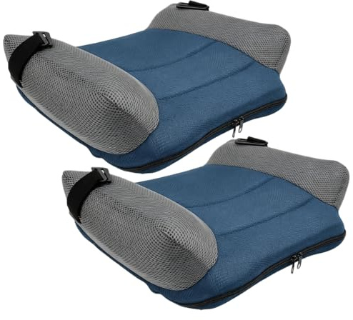 2PCS aufblasbarer Sitzerhöhung, 19 x 15 Zoll Komfort-Auto-Sitzerhöhung, rutschfestes Netz, tragbar für Zuhause/Auto/Reisen