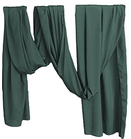 ZOYIEP Vorhäng- Querbehang Transparente Freihanddeko Hochzeitsbogen,Gardinen Voile für Schlafzimmer Wohnzimmer Hochzeit Deko (Dunkelgrün,150x500cm)