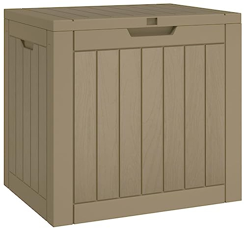 vidaXL Garden Storage Box Outdoor Tea Table Grey Polypropylene