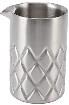 MISNODE Rostfritt Stål Blandningsglas Dubbelvägg Okrossbart Rostskydd Cocktail Blandningsglas för Hemmabar Maskintillbehör Baristaverktyg, Metallkanna Mjölkkanna för Matlagning
