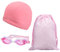 Animiert Bademütze Kinder, Animiert Schwimmbrille Kinder 3-6 Jahre Badekappen Set für Kinder, Animiert Ohrstöpsel Schwimmen Animiert Nasenklammer Schwimmen, for and Girls Aged 3-8 Years