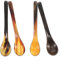 Alipis CuillèRe à Miel En Corne Naturelle, Lot De 4 CuillèRes Long Manche Pour MéLanger, à Café, à Thé, à Glace, Accessoires De Cuisine Pour Maison
