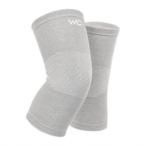 Wonder Care Manchons en bambou pour genoux pour hommes/femmes, soutien pour la course, la salle de sport, le badminton,les sports, compression|Genouillère parfaite pour soulager la douleur-1Pair(S)