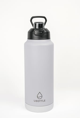 UBOTTLE 950ml Edelstahl Trinkflasche mit Strohhalm & Ein-Knopf-Deckel – Doppelwandig, Vakuum-Isoliert, Auslaufsicher Sportflasche für Fitness, Reisen & Outdoor