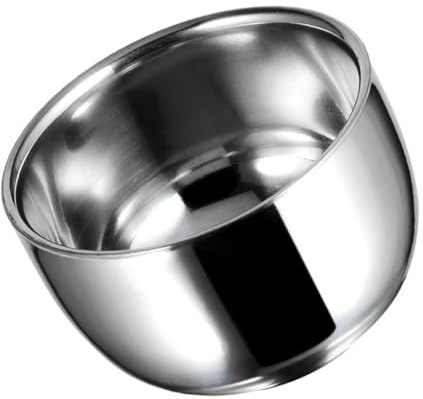 IMIKEYA Bol à Raser Acier Inoxydable Récipient à Mousse Bol à Raser Pour Barbe Avec Espace Généreux Pour Fabrication De Mousse