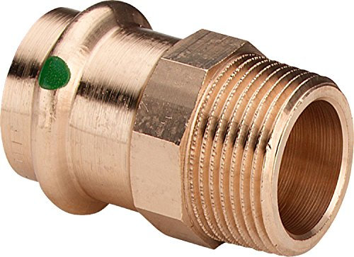 Viega Sanpress 2211 Rotguss Übergangstutzen 15 mm x R 1/2 Zoll Außengewinde 5 Stück Typ 2211