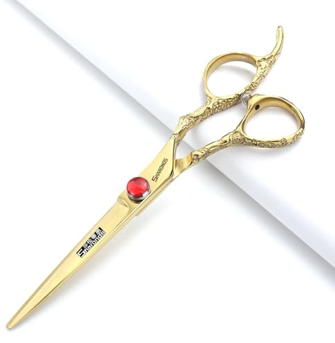 Golden Profi Friseur Schere 6/7 Zoll Friseur Schere Set | Hohe Härte ，Dauerhafte Schärfe ，Rostfest & pflegeleicht ，Langlebig & abriebfest ，Professionelle Friseurqualität