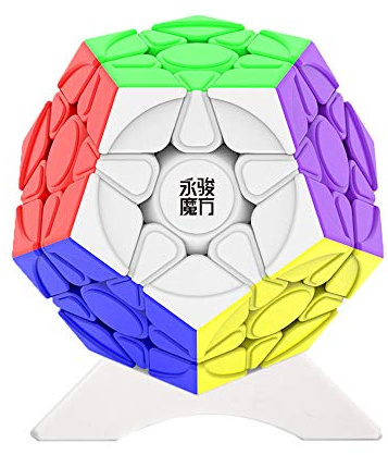FunnyGoo YongJun YJ YuHu M V2M 12 Oberfläche Megaminx Dodekaederwürfel 3x3 Gigaminx 3x3x12 Megaminx Würfel, mit einem Würfelständer stickerless