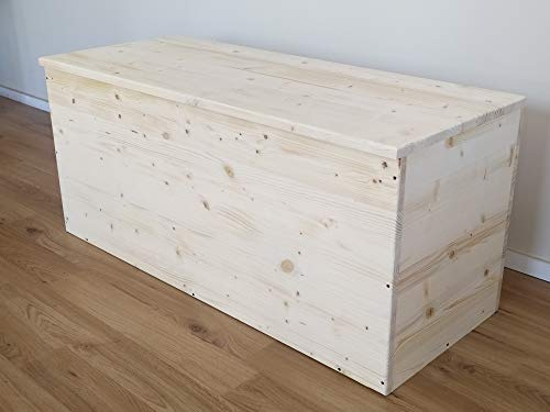 TOTAL WOOD 2012 Cassapanca Contenitore in legno 100x40x45 cm al naturale non trattato ANCHE SU MISURA