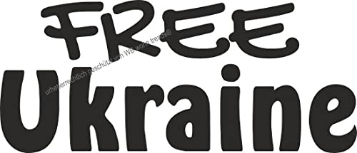 WB wohn trends Auto-Aufkleber, Free Ukraine, Silber, 15cm breit, Farbe und Größe wählbar, KFZ-Sticker LKW Spruch